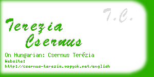 terezia csernus business card
